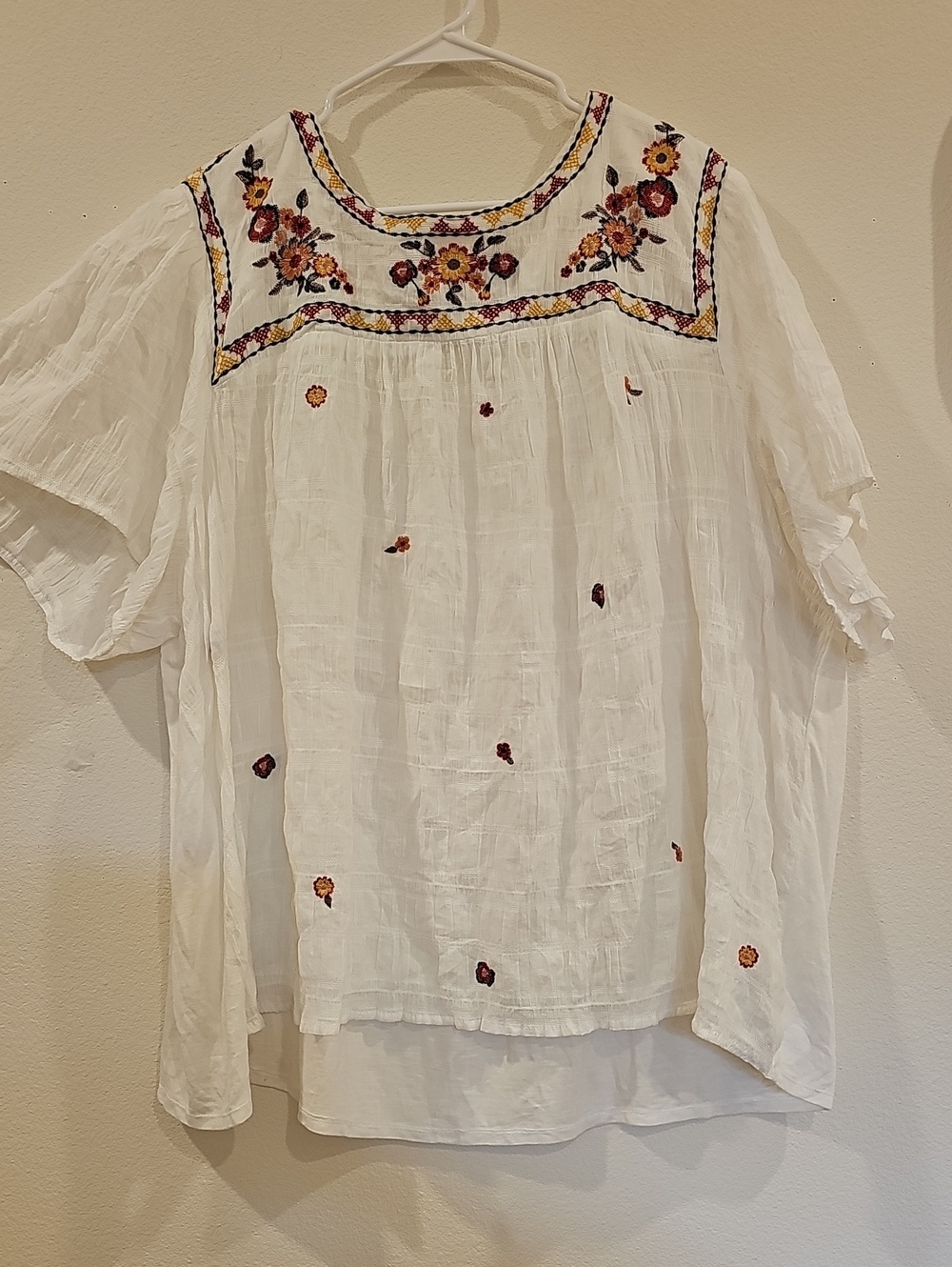 Knox Rose White Embroidered Floral Tunic